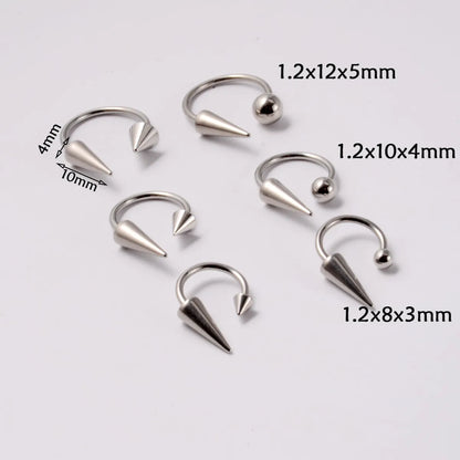 Simple Style Geometric Stainless Steel Plating Unisex Labret 1 Piece