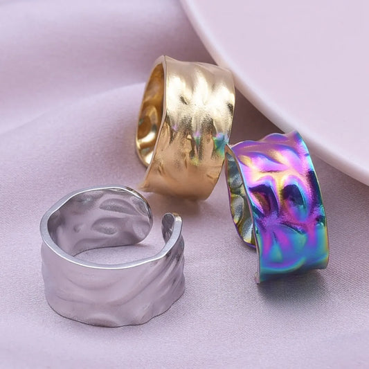 Simple Style Geometric Stainless Steel Polishing Plating Open Rings