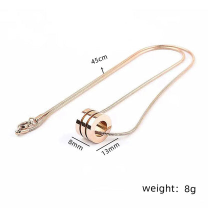 Simple Style Geometric Stainless Steel Rose Gold Plated Silver Plated Pendant Necklace