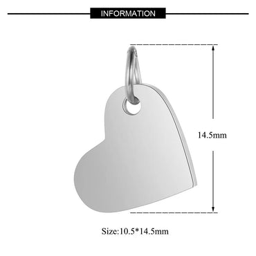 1 Piece Stainless Steel Titanium Steel 18K Gold Plated Heart Shape Polished Pendant