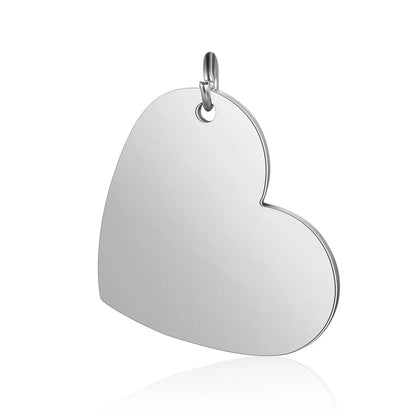 1 Piece Stainless Steel Titanium Steel 18K Gold Plated Heart Shape Polished Pendant