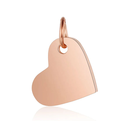 1 Piece Stainless Steel Titanium Steel 18K Gold Plated Heart Shape Polished Pendant