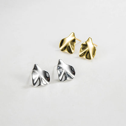 1 Pair Simple Style Geometric Irregular Plating Sterling Silver Ear Studs