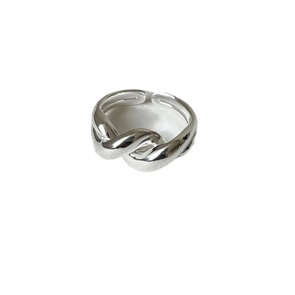 Simple Style Geometric Sterling Silver Open Rings