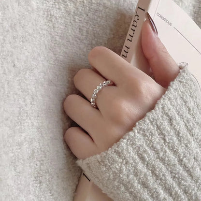 Simple Style Geometric Sterling Silver Open Rings