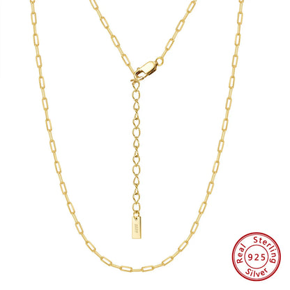 Simple Style Geometric Sterling Silver Plating 14k Gold Plated Necklace