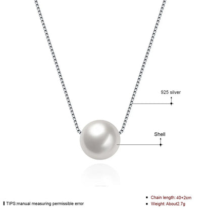 Simple Style Geometric Sterling Silver Plating Artificial Pearls Necklace 1 Piece