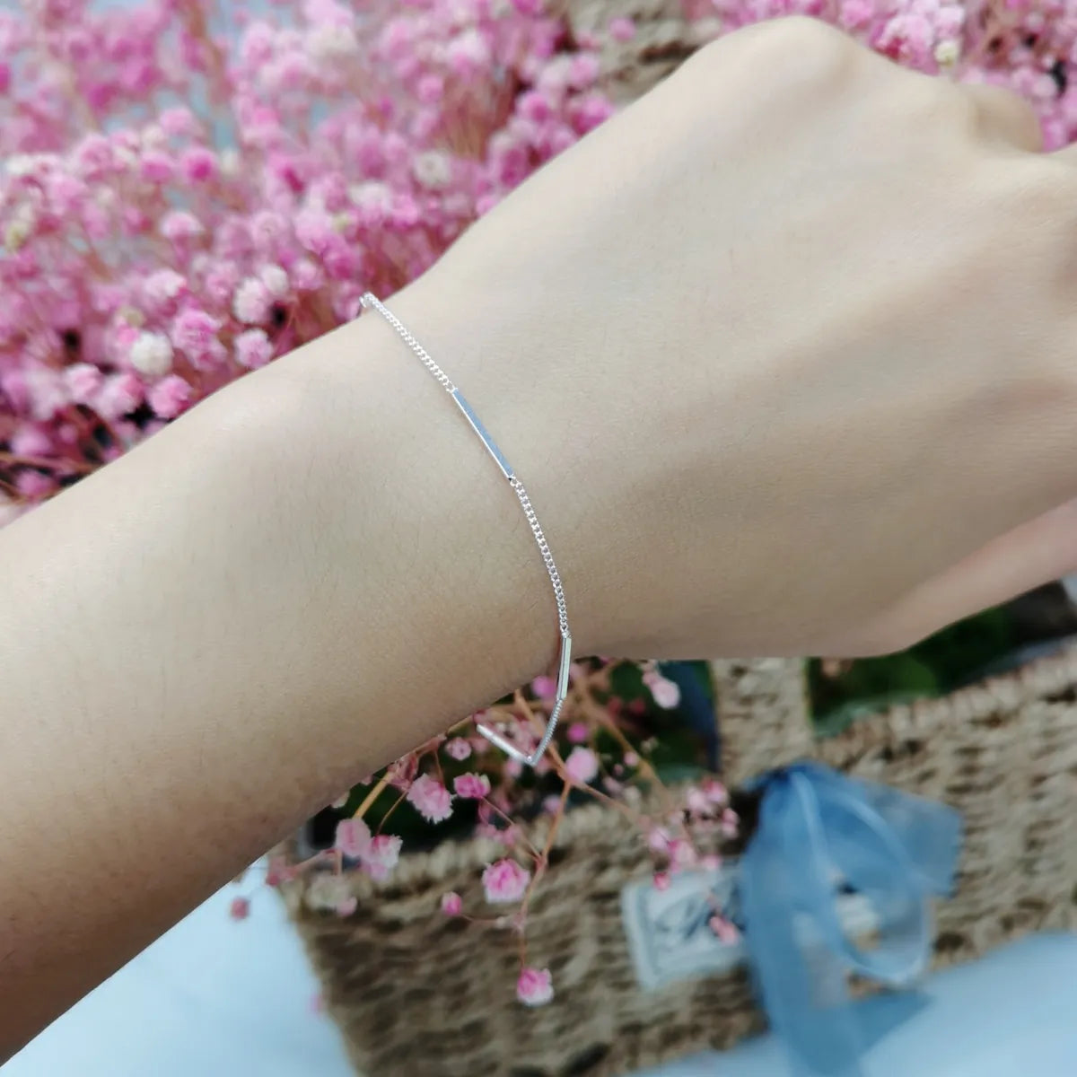 Simple Style Geometric Sterling Silver Plating Bracelets