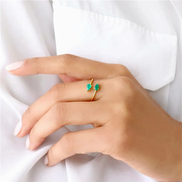 Simple Style Geometric Sterling Silver Plating Inlay Zircon Open Rings