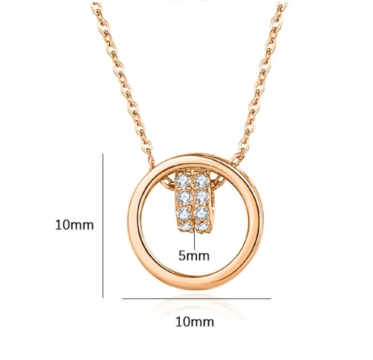 Simple Style Geometric Sterling Silver Plating Inlay Zircon Pendant Necklace