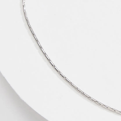 Simple Style Geometric Sterling Silver Polishing 14K Gold Plated White Gold Plated Women'S Anklet