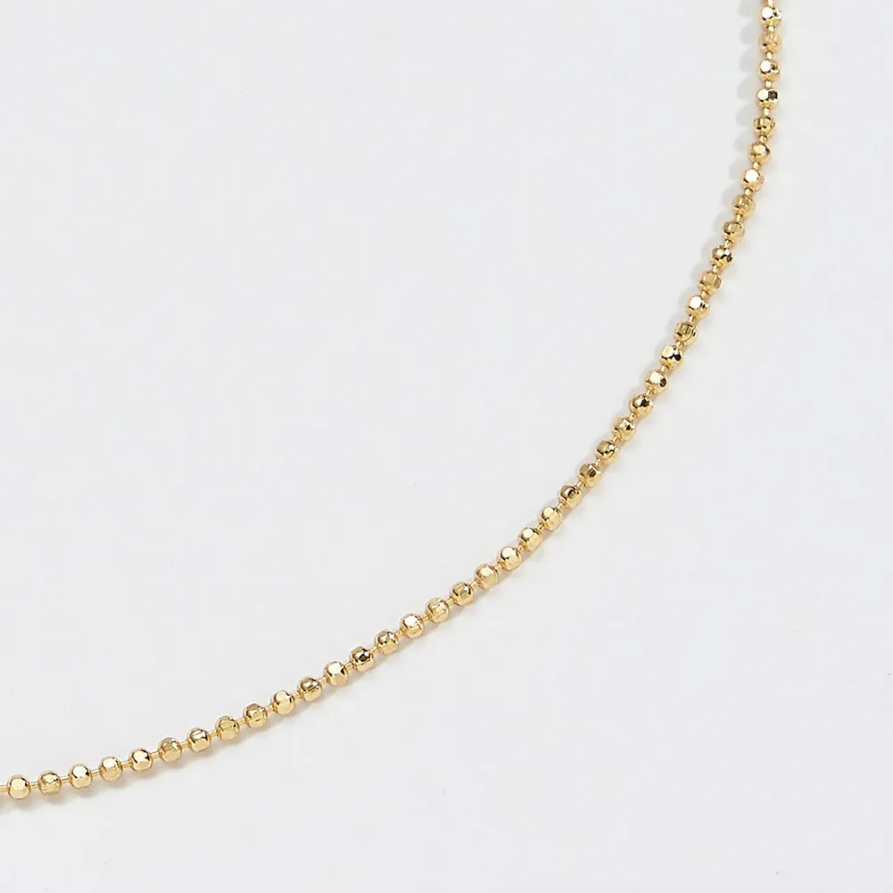 Simple Style Geometric Sterling Silver Polishing 14K Gold Plated White Gold Plated Women'S Anklet