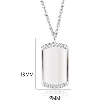 Simple Style Geometric Sterling Silver Polishing Plating Inlay Shell Zircon Pendant Necklace