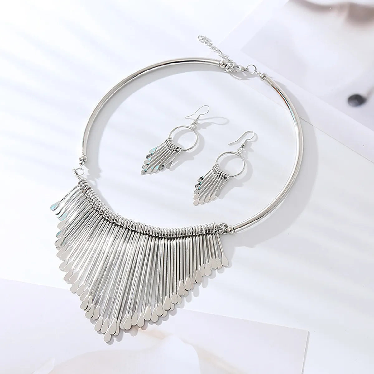 Simple Style Geometric Tassel Alloy Plating Women'S Jewelry Set