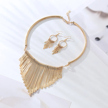 Simple Style Geometric Tassel Alloy Plating Women'S Jewelry Set