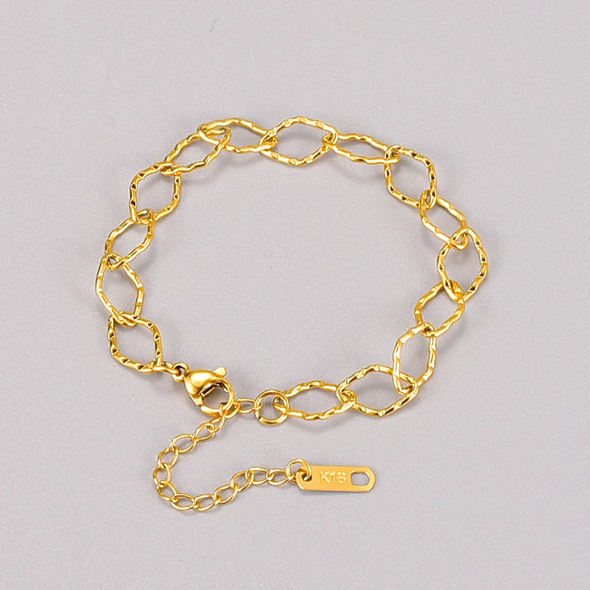 Simple Style Geometric Titanium Steel Bracelets Gold Plated Stainless Steel Bracelets