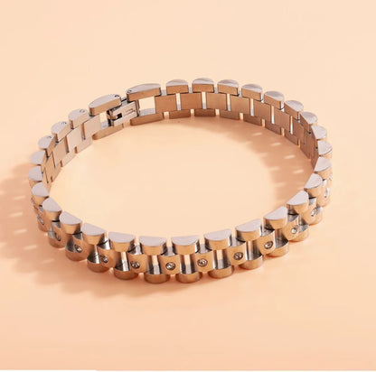 Simple Style Geometric Titanium Steel Bracelets In Bulk