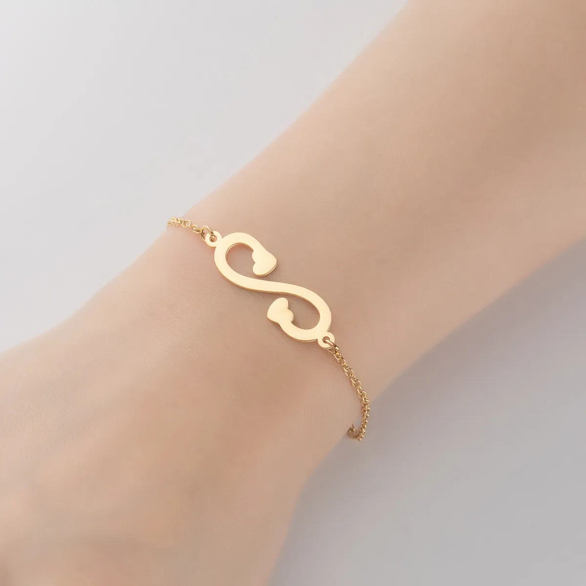 Simple Style Geometric Titanium Steel Bracelets Plating No Inlaid Stainless Steel Bracelets