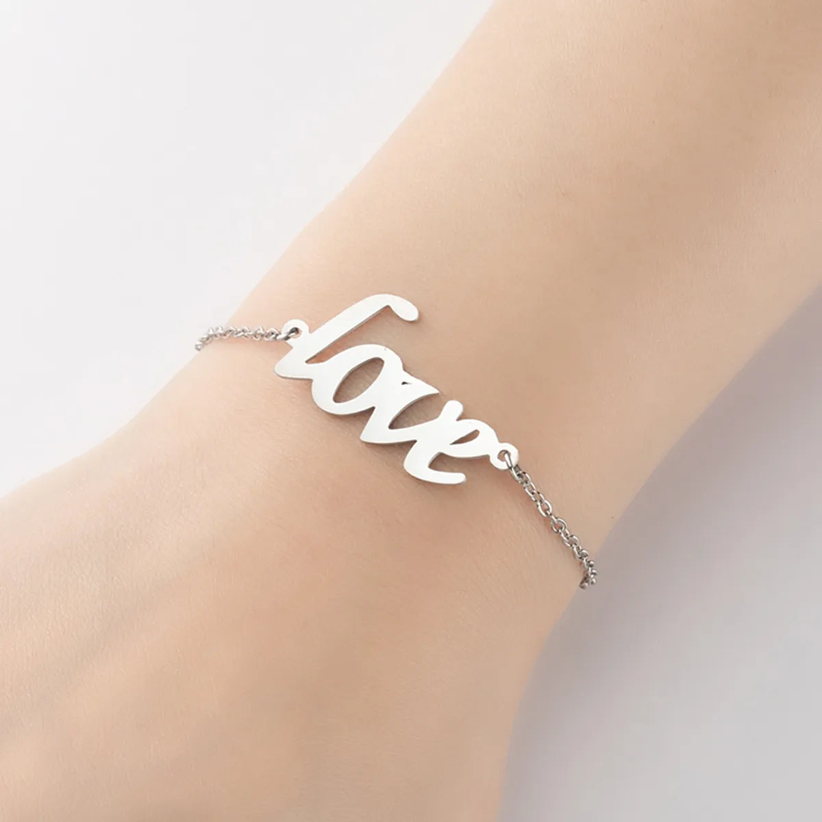 Simple Style Geometric Titanium Steel Bracelets Plating No Inlaid Stainless Steel Bracelets