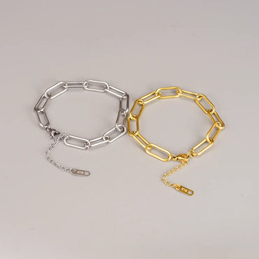 Simple Style Geometric Titanium Steel Bracelets Plating Stainless Steel Bracelets