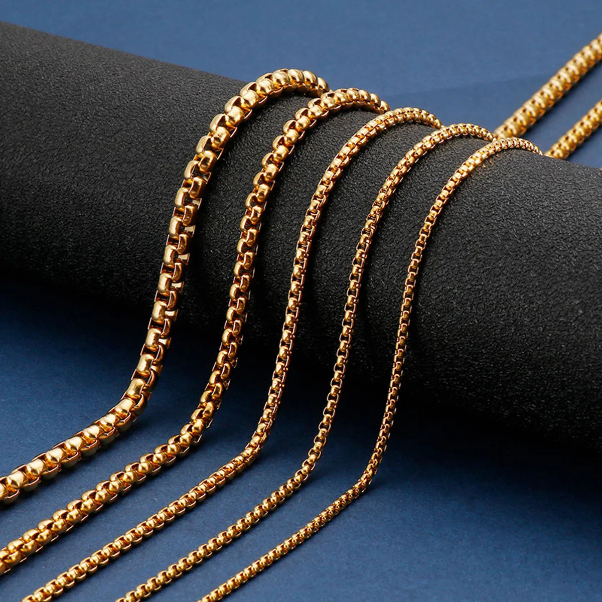 Simple Style Geometric Titanium Steel Chain 18K Gold Plated Unisex Necklace