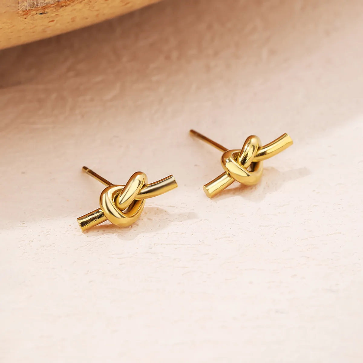 Simple Style Geometric Titanium Steel Ear Studs Plating Stainless Steel Earrings