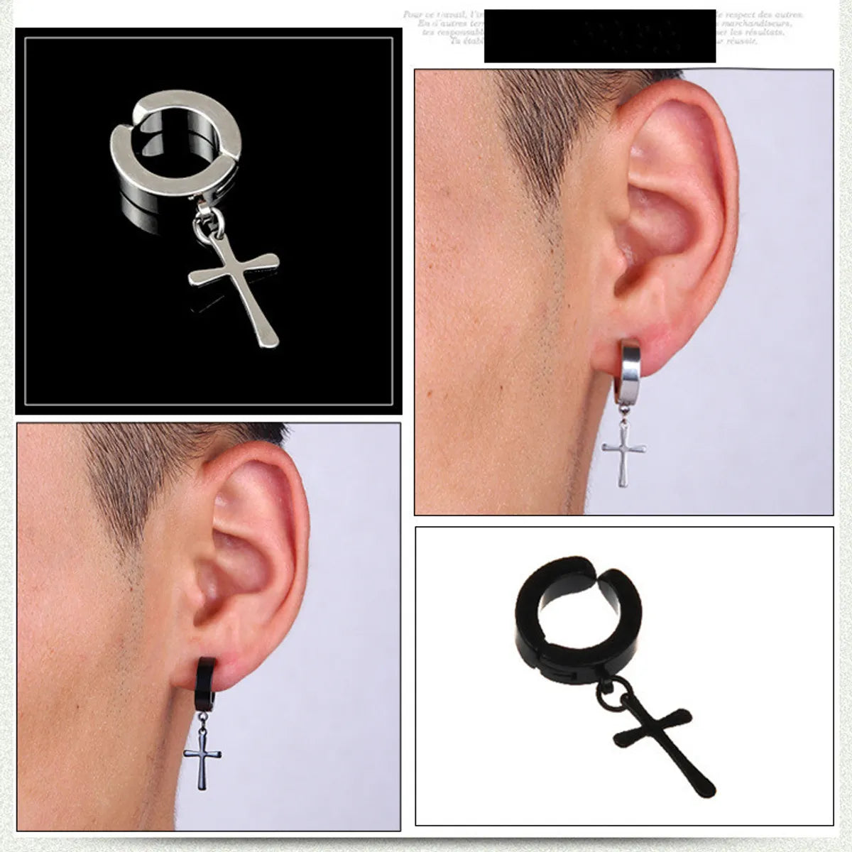 Simple Style Geometric Titanium Steel Earrings Ear Studs Plating Stainless Steel Earrings