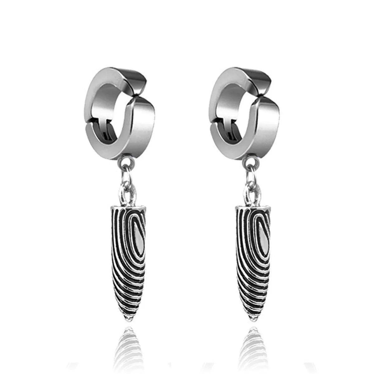 Simple Style Geometric Titanium Steel Earrings Ear Studs Plating Stainless Steel Earrings