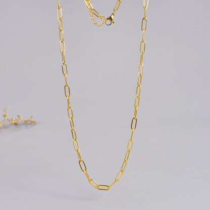 Simple Style Geometric Titanium Steel Necklace Plating Stainless Steel Necklaces