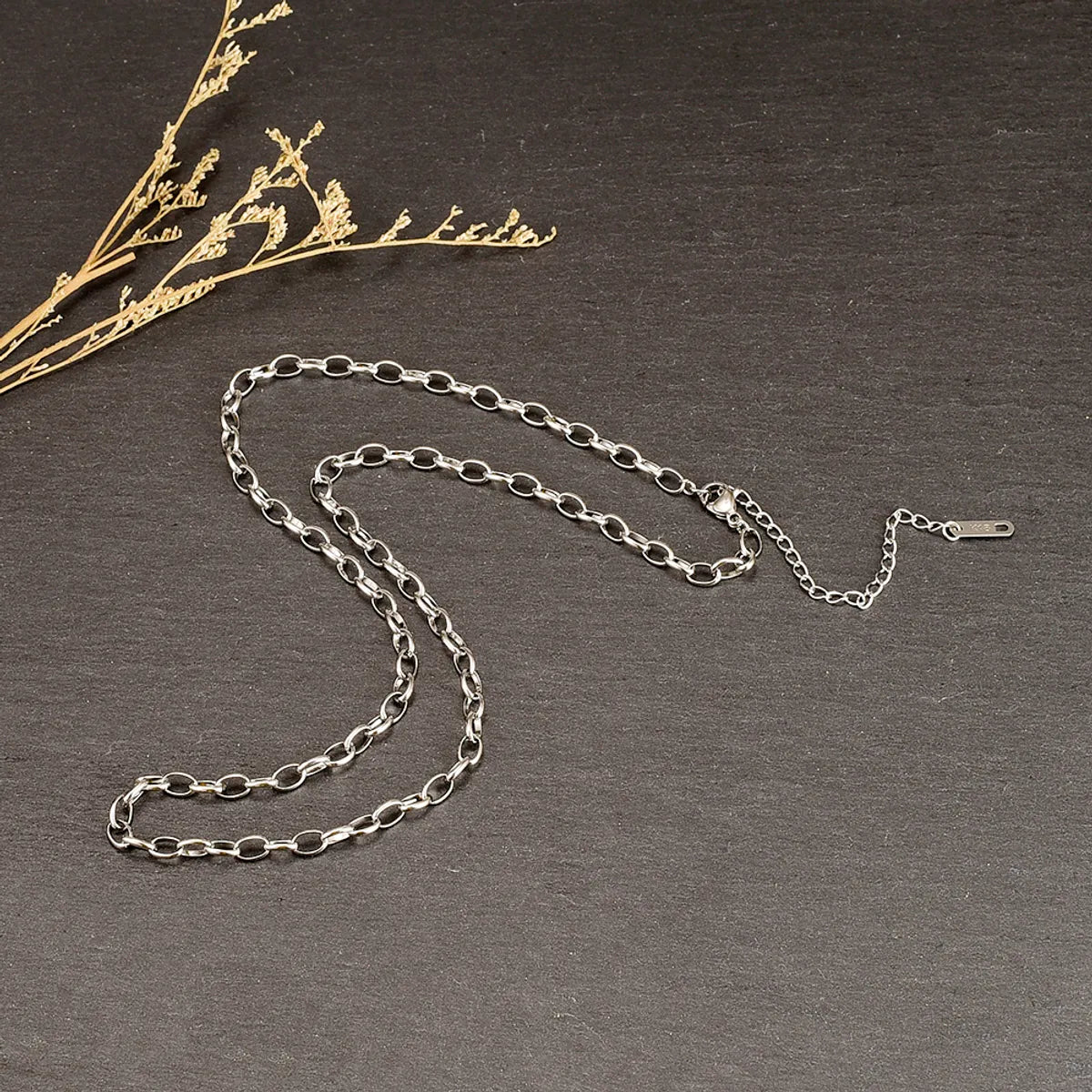 Simple Style Geometric Titanium Steel Necklace Plating Stainless Steel Necklaces