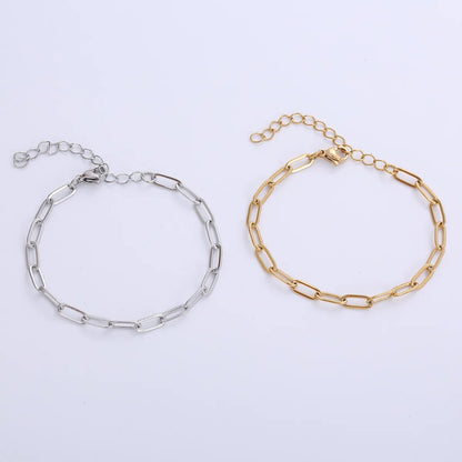 Simple Style Geometric Titanium Steel Plating Bracelets 1 Piece