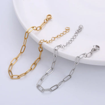 Simple Style Geometric Titanium Steel Plating Bracelets 1 Piece