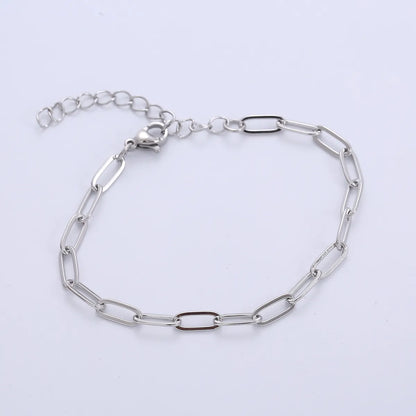 Simple Style Geometric Titanium Steel Plating Bracelets 1 Piece