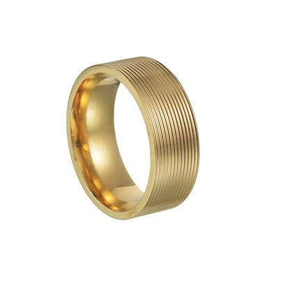 Simple Style Geometric 201 Stainless Steel Plating Gold Plated Men'S Rings