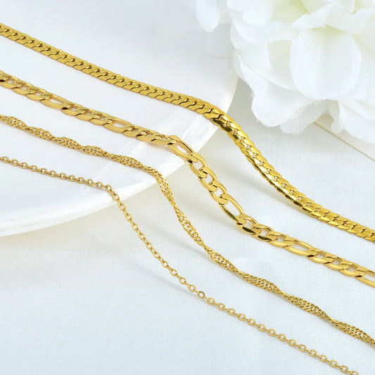 Wholesale Jewelry Simple Style Geometric Titanium Steel Plating Necklace