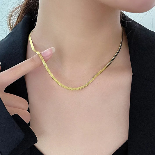 Simple Style Geometric Titanium Steel Plating Necklace