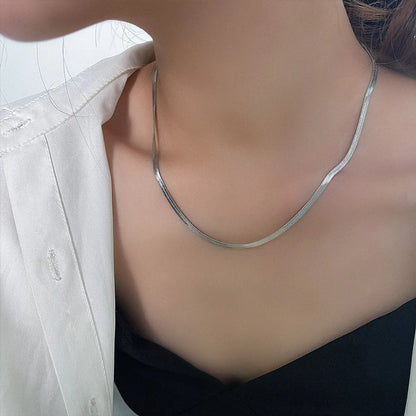 Simple Style Geometric Titanium Steel Plating Necklace