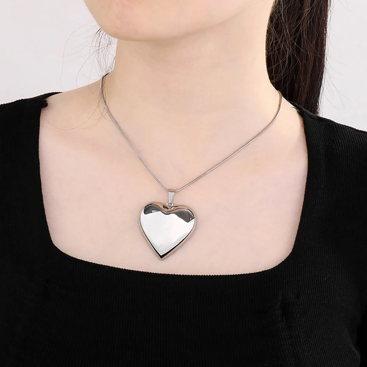 Simple Style Geometric Titanium Steel Plating Necklace