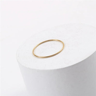 Simple Style Geometric Titanium Steel Plating Rings