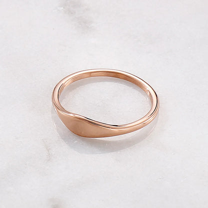 Simple Style Geometric Titanium Steel Plating Rings