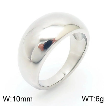 Wholesale Jewelry Simple Style Geometric Titanium Steel 18K Gold Plated Plating Rings