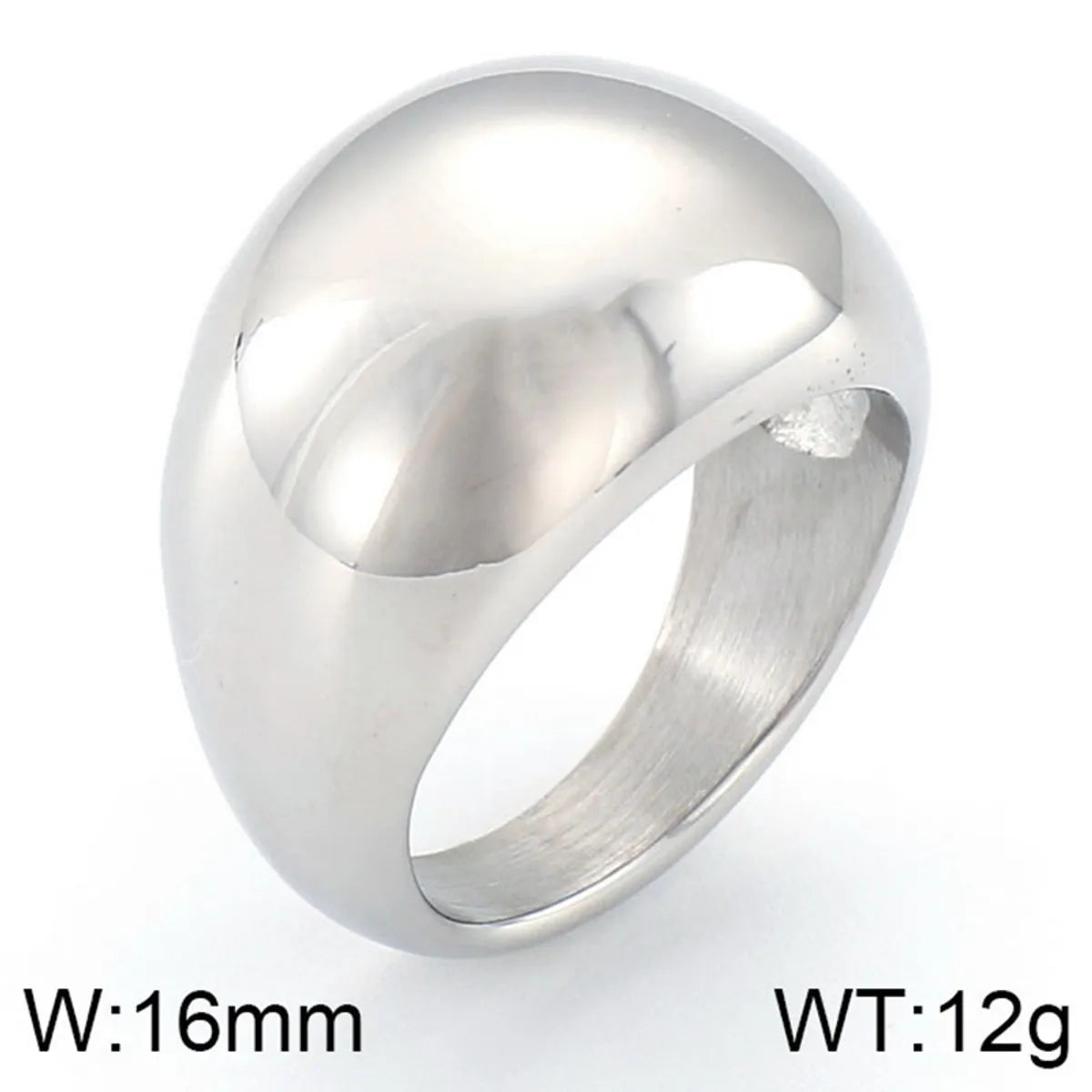 Wholesale Jewelry Simple Style Geometric Titanium Steel 18K Gold Plated Plating Rings