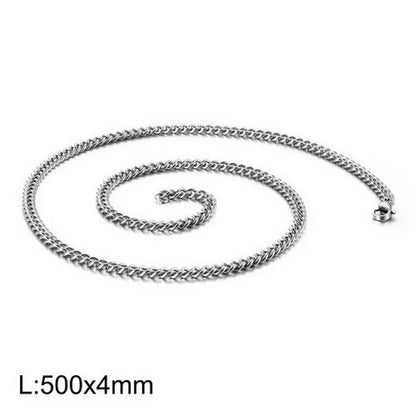 Simple Style Geometric Titanium Steel Plating Unisex Necklace