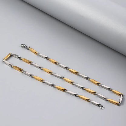 Simple Style Geometric Titanium Steel Plating Unisex Necklace