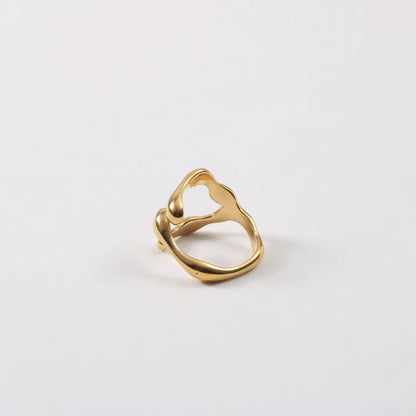 Simple Style Geometric Titanium Steel Rings 1 Piece