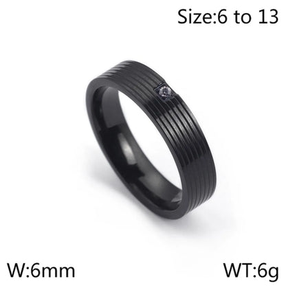 Simple Style Geometric Titanium Steel Rings