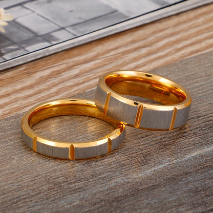 Simple Style Geometric Titanium Steel Rings