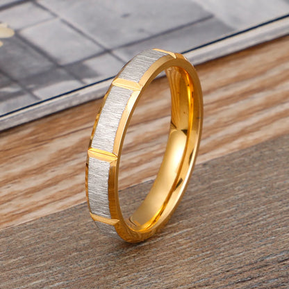 Simple Style Geometric Titanium Steel Rings