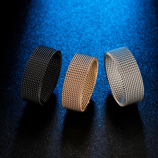 Simple Style Geometric Titanium Steel Rings Stainless Steel Rings