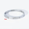 Simple Style Geometric Titanium Steel Zircon Bangle In Bulk